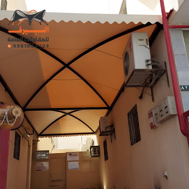 مظلات سيارات حديثة مؤسسة البيرق الرياض