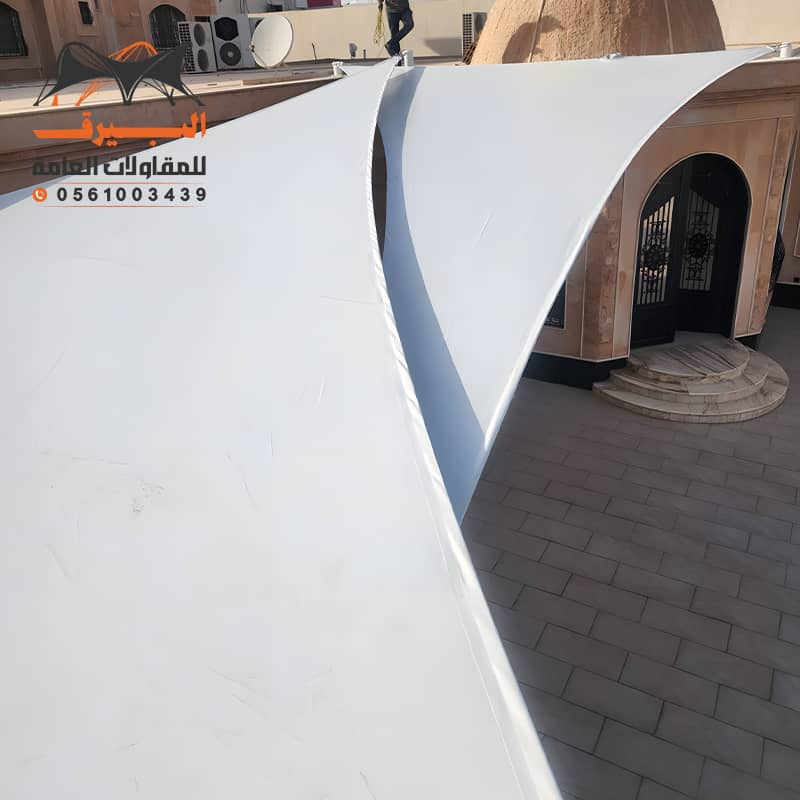 مظلات قماش مشدود للمساجد
